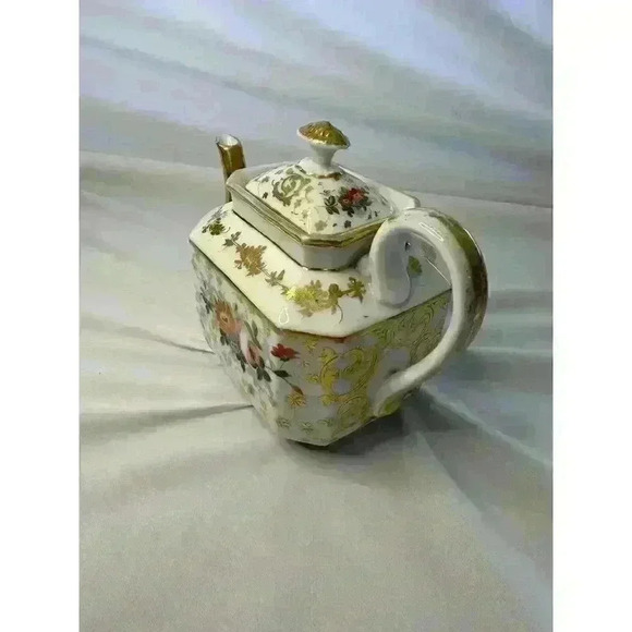 Antique FRENCH Sevres Pink & Gold Gilt Painted FLORAL tea Pot Nancy Meyers - Picture 2 of 5